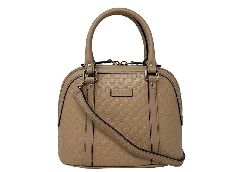 Gucci Dome Top Handle Microguccissima Mini Beige