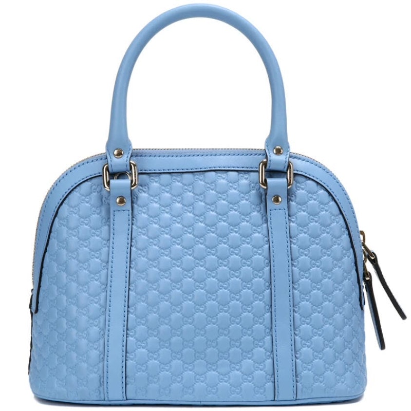 Order Gucci圓頂手提包Microguccissima小號礦石藍