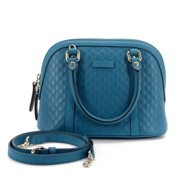 Gucci Dome Top Handle Microguccissima Small Teal