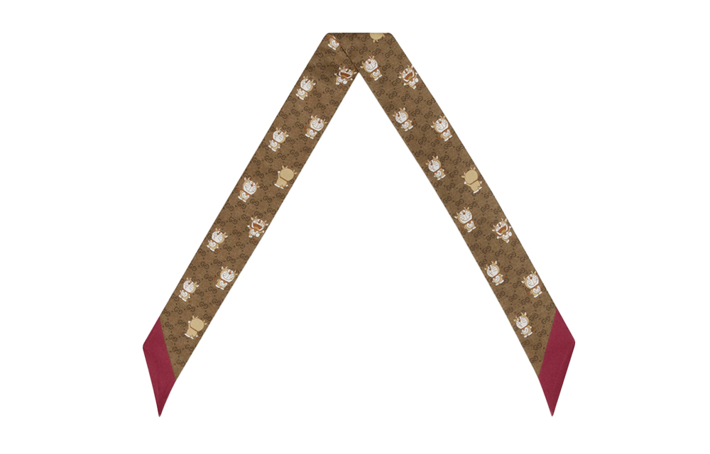 GUCCI Doraemon Gucci Silk Bow Tie Special Edition Collection 654666-3G001-9773