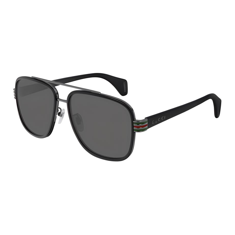 GUCCI Double-Beam Aviator UV Protection Square Sunglasses for Men. GG0448S-001