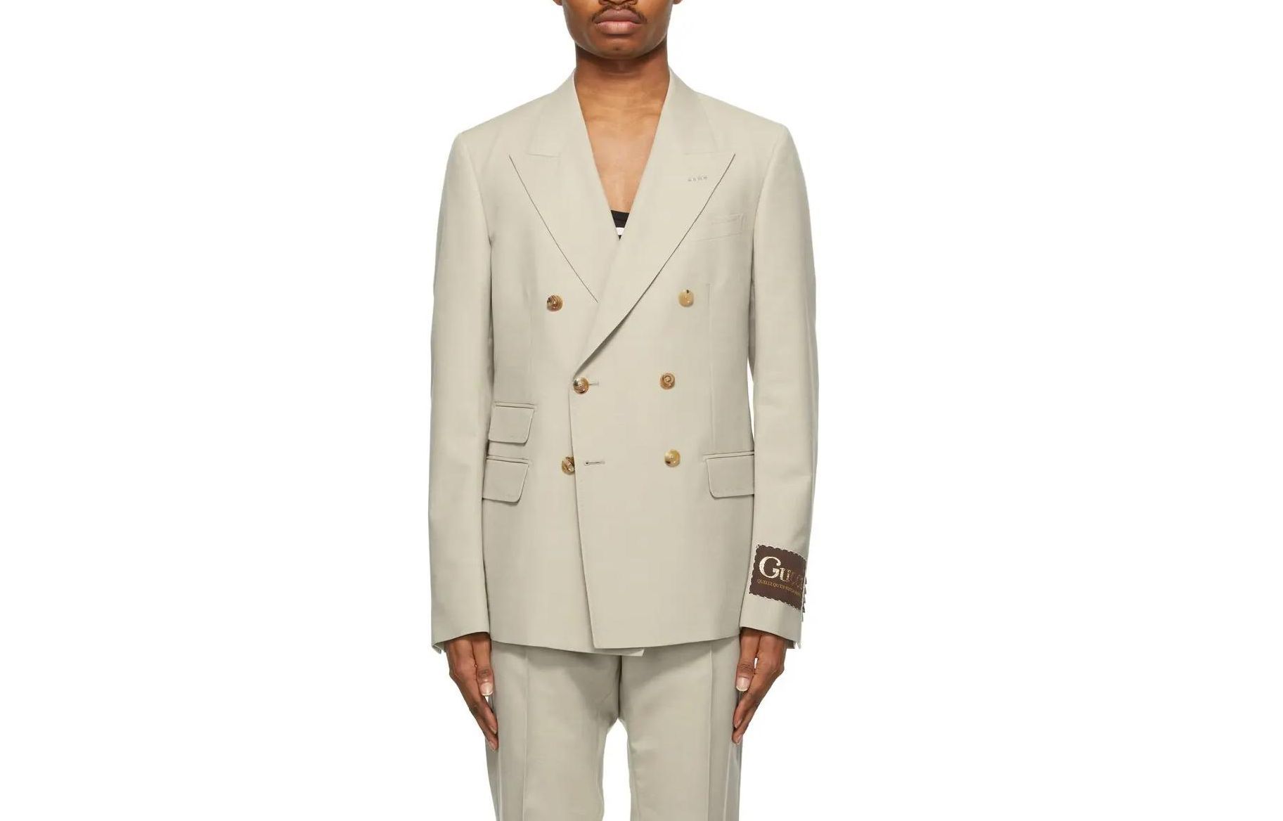 Gucci Double-Breasted Beige Jacket 650883-ZAC3K-1009