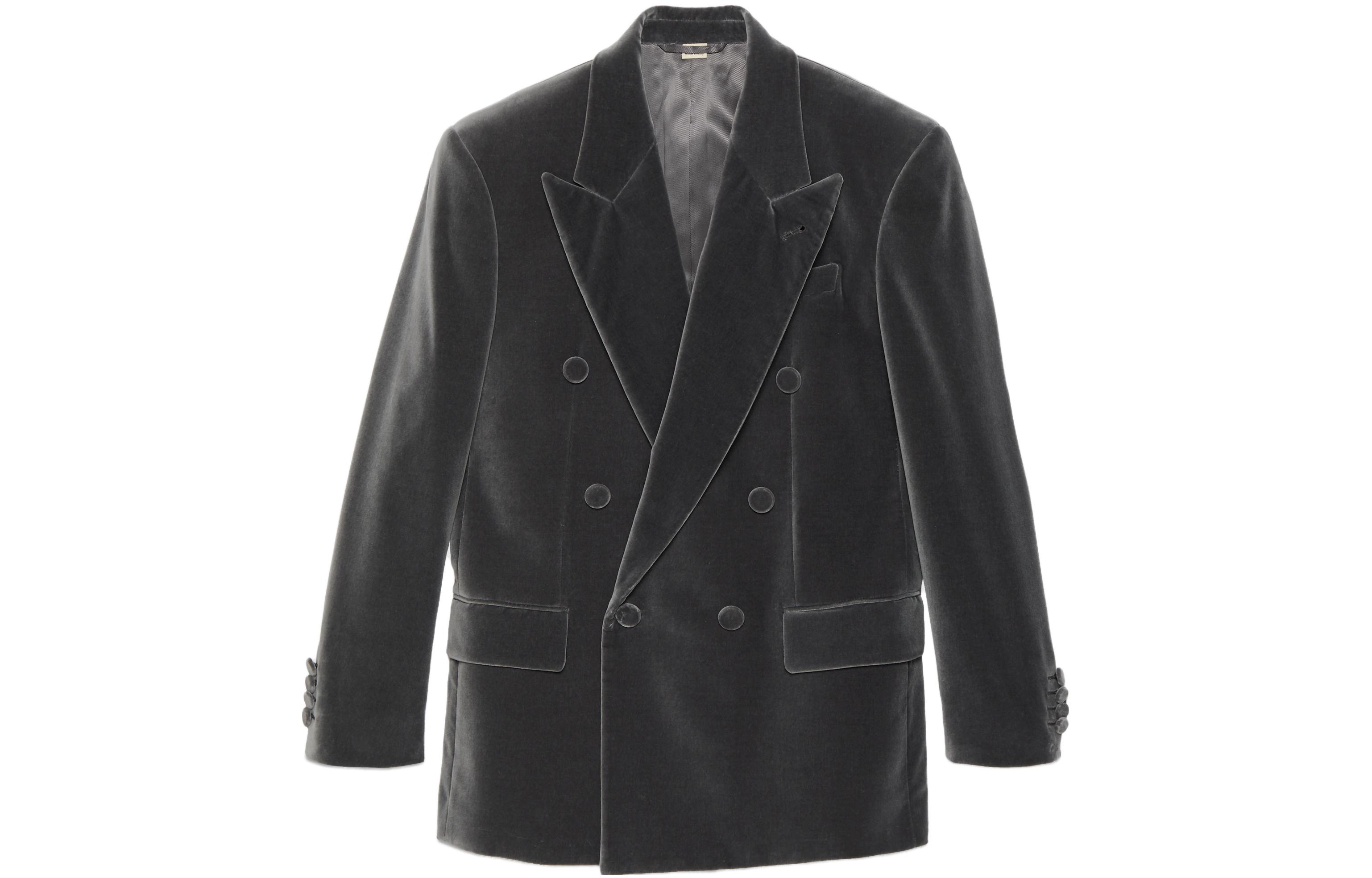 Gucci Double-Breasted Long Sleeve Jacket Men’s Black 761580-ZJV75-1149