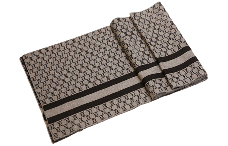 GUCCI Double-sided Floral Print Wool Scarf Unisex Brown 438253-3G206-2764 圖 5