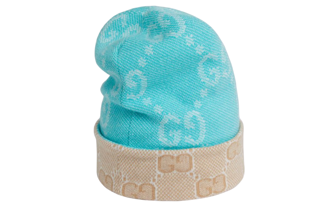 Shop GUCCI Double-Sided GG Wool Beanie Unisex Couple Style. 732260-3GAJY-3979