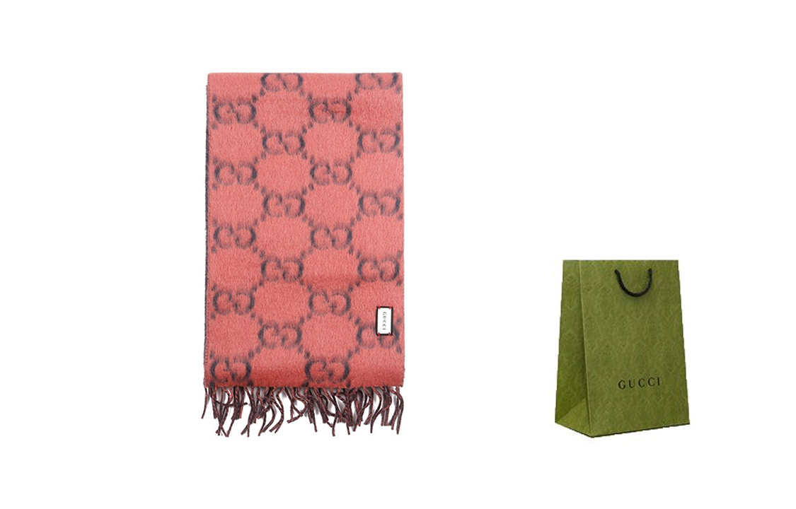GUCCI Double-Sided Wool GG Jacquard Scarf Unisex 5435733GB181272 圖 8