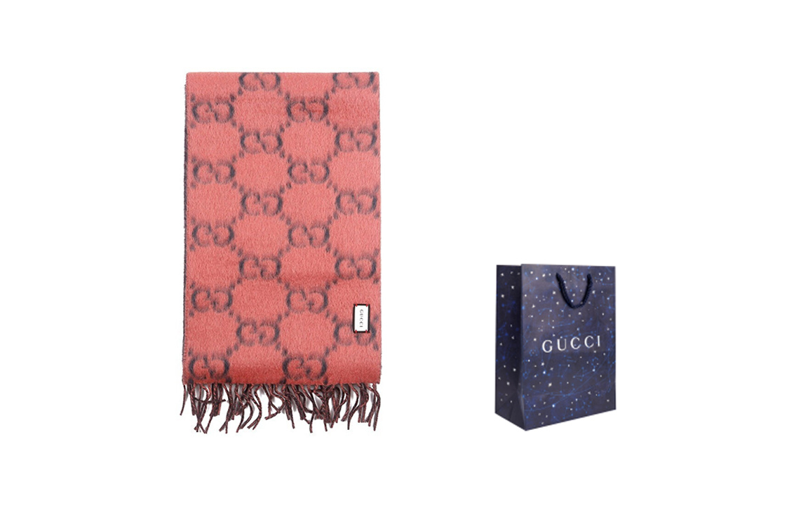 GUCCI Double-Sided Wool GG Jacquard Scarf Unisex 5435733GB181272 圖 9
