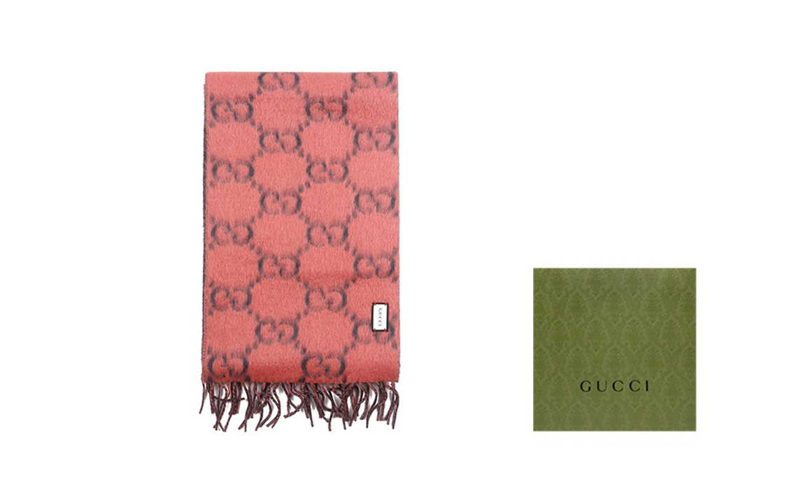 GUCCI Double-Sided Wool GG Jacquard Scarf Unisex 5435733GB181272 圖 10