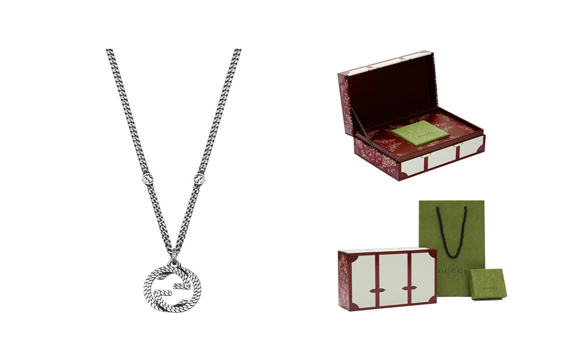 GUCCI Double G 925 Silver Necklace Unisex Couple Design - Silver. 678651-J8400-0728 圖 6