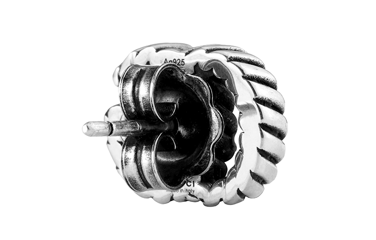 GUCCI Double G 925 Silver Unisex Earrings Couple Design - Silver. YBD627755001 圖 4