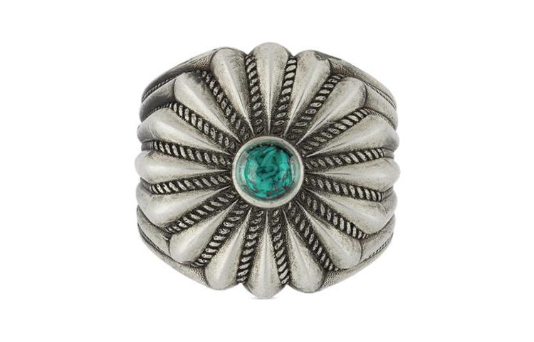 Order 구찌 더블 G 크리스탈 플라워 패턴 925 실버 반지 커플 공용 스타일 728428-J8749-8183