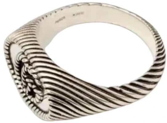Cincin Perak GUCCI Double G Distressed Effect 925 Unisex. 631746-J8400-0701 Buy Cincin Perak GUCCI Double G Distressed Effect 925 Unisex. 631746-J8400-0701