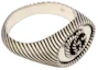 Lookbook Cincin Perak GUCCI Double G Distressed Effect 925 Unisex. 631746-J8400-0701