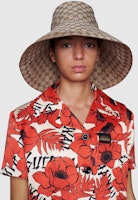Purchase GUCCI 雙G加寬帽沿帆布漁夫帽 男女通用 631958-KQW00-9700