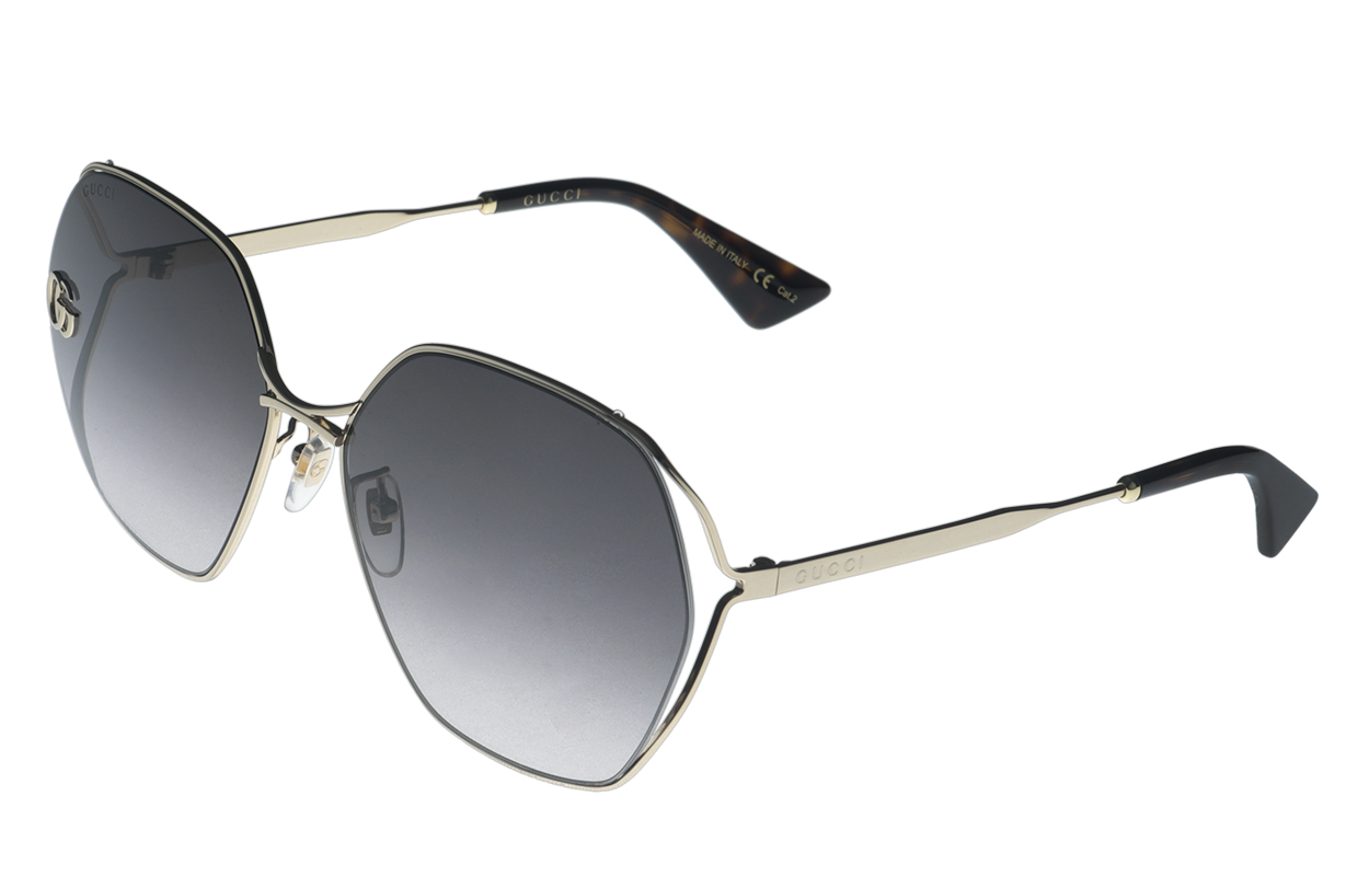 GUCCI Double G Geometric Round Sunglasses Retro Fashion Shades GG0818SA-005 63 圖 2