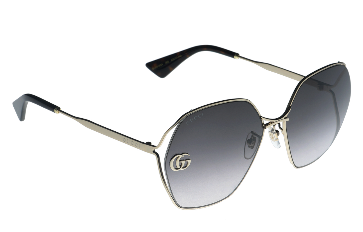 GUCCI Double G Geometric Round Sunglasses Retro Fashion Shades GG0818SA-005 63 圖 3