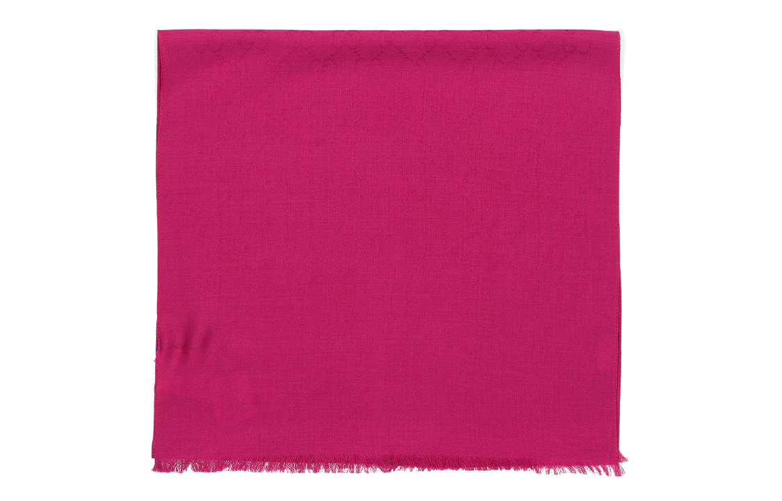 GUCCI Double G Jacquard Fringe Scarf Unisex Purple/Red 165904-3G646-5501 圖 4