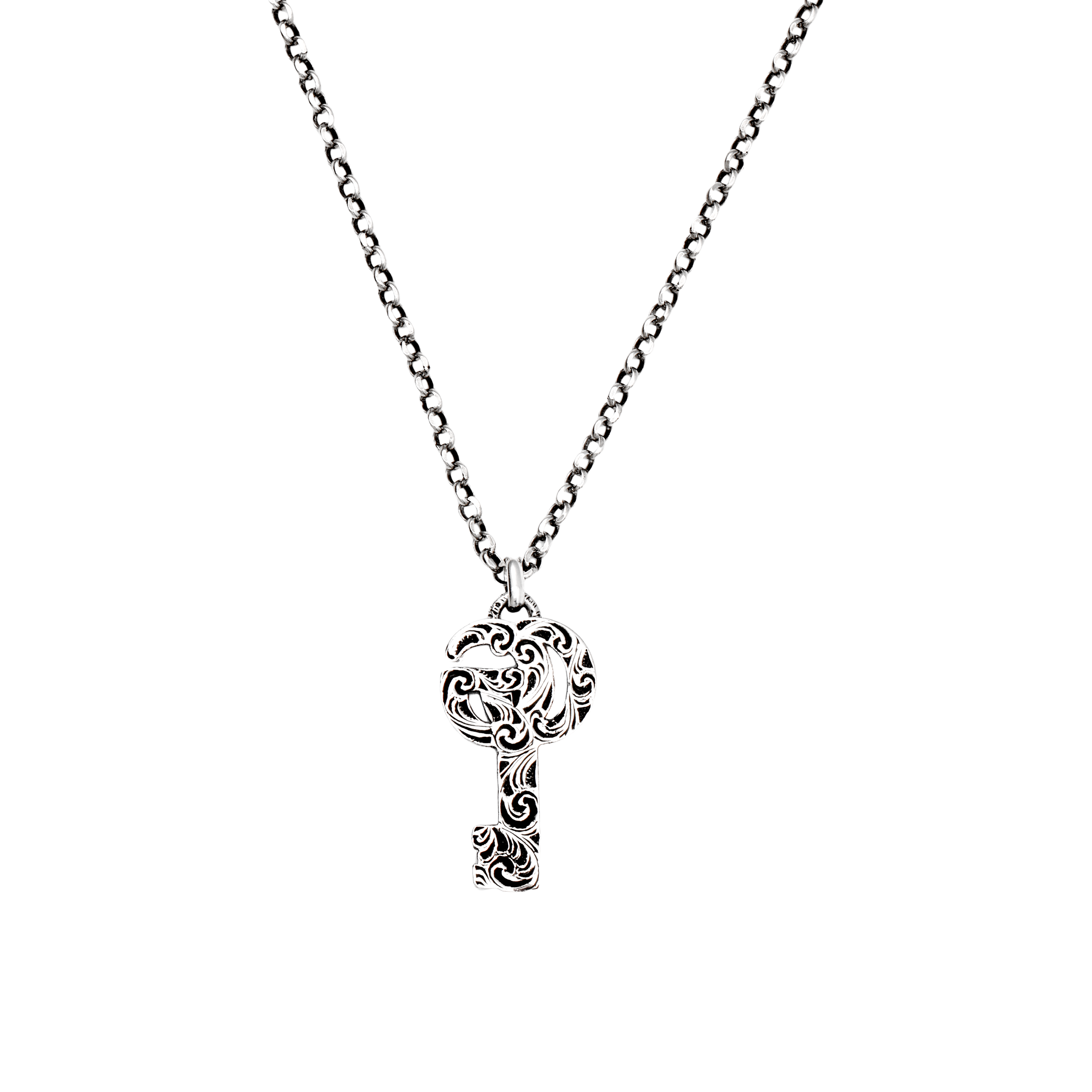 GUCCI Double G Key Necklace 925 Silver for Unisex 627757-J8400-0701 圖 4