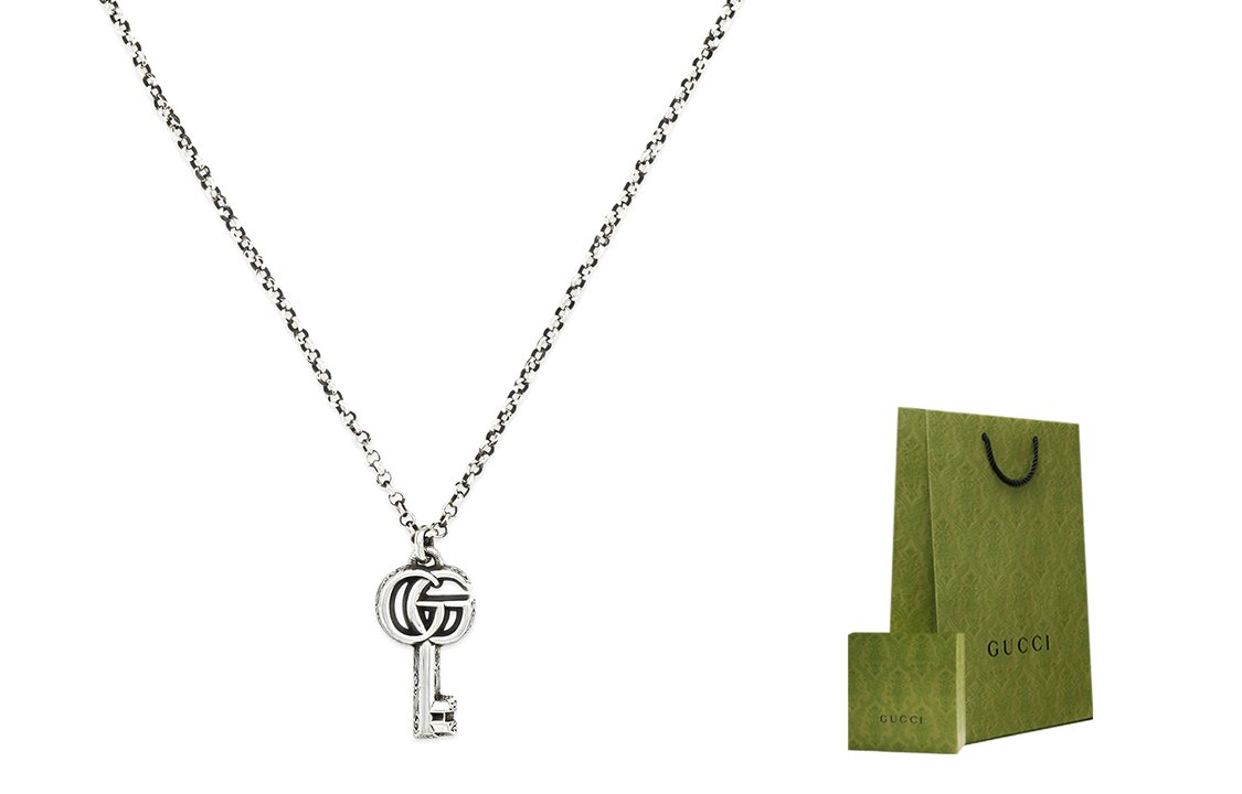 GUCCI Double G Key Necklace 925 Silver for Unisex 627757-J8400-0701 圖 6