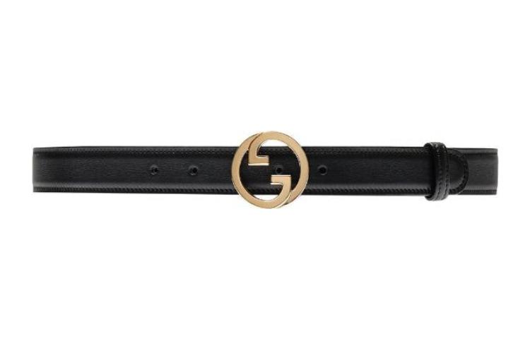 Order GUCCI Double G Leather Belt Unisex Black 3cm Width 690557US10G1000