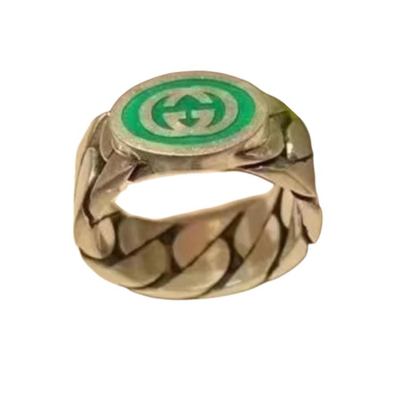 Order 구찌 더블 G 로고 925 실버 유니섹스 커플 반지 - 실버. 753490 J8410 8414