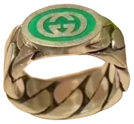 GUCCI Double G Logo 925 Silver Unisex Couple Ring - Silver. 753490 J8410 8414 Order GUCCI Double G Logo 925 Silver Unisex Couple Ring - Silver. 753490 J8410 8414