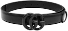 Details for GUCCI Double G Logo Leather Belt Unisex Couple Style, Narrow 3cm Width. 414516-18YXV-1000
