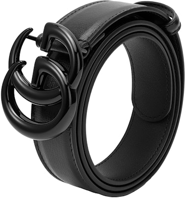 GUCCI Double G Logo Leather Belt Unisex Couple Style, Narrow 3cm Width. 414516-18YXV-1000 Sizing GUCCI Double G Logo Leather Belt Unisex Couple Style, Narrow 3cm Width. 414516-18YXV-1000