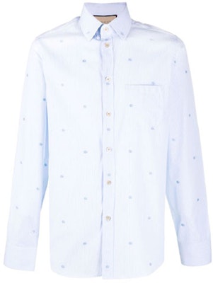 GUCCI 双G标志长袖防晒衬衫 蓝色 673494-ZAHJO-4421 Buy GUCCI 双G标志长袖防晒衬衫 蓝色 673494-ZAHJO-4421