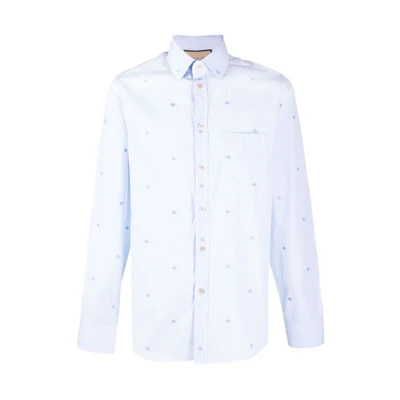 GUCCI Double G Logo Long Sleeve Sunscreen Shirt Blue 673494-ZAHJO-4421