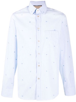 GUCCI 双G标志长袖防晒衬衫 蓝色 673494-ZAHJO-4421 Order GUCCI 双G标志长袖防晒衬衫 蓝色 673494-ZAHJO-4421