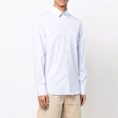 GUCCI 双G标志长袖防晒衬衫 蓝色 673494-ZAHJO-4421 Shop GUCCI 双G标志长袖防晒衬衫 蓝色 673494-ZAHJO-4421