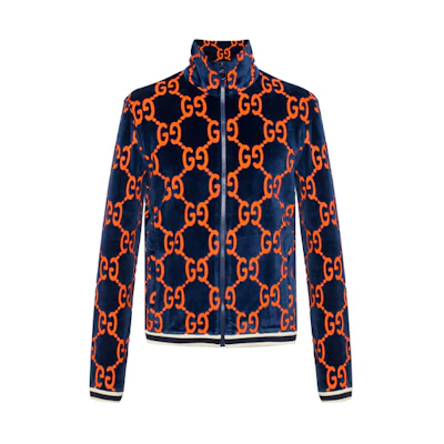 Gucci Double G Logo Print Casual Orange Jacket 522958-X9T38-4438