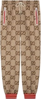 GUCCI Double G Monogram Knit Joggers Brown Pants 676473-XJDXI-2270 GUCCI Double G Monogram Knit Joggers Brown Pants 676473-XJDXI-2270