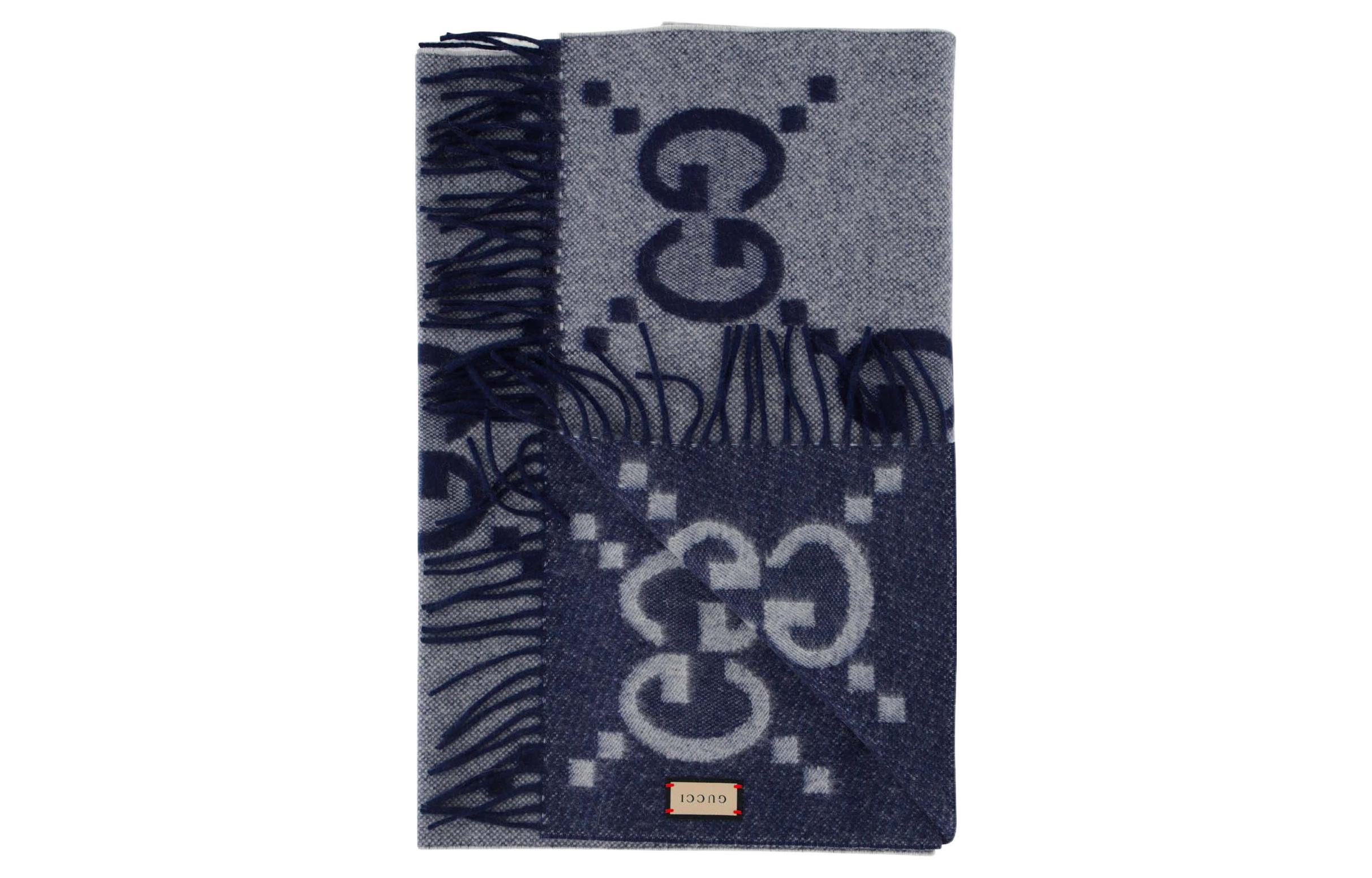 GUCCI Double G Monogram Knit Scarf Comfortable & Stylish for Men. 6742754GABX4178 圖 3