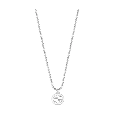 GUCCI Double G Necklace Series 925 Silver Unisex Couple Necklace Silver 479217-J8400-8106