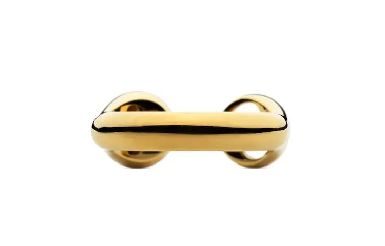 GUCCI Double G Pattern Gold Ring Unisex Couple Design Gold. 797423JCF27 圖 4