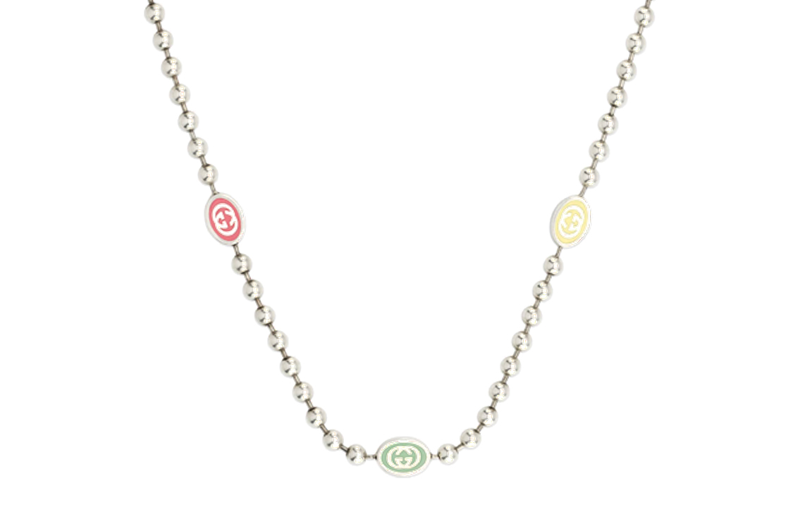 Order 구찌 더블 G 펜던트 925 실버 목걸이 유니섹스 커플 디자인 - 실버. 753448-J8410-8519