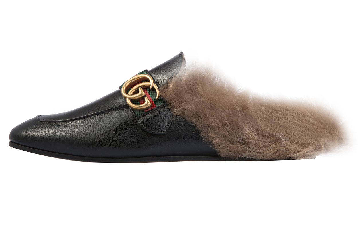 Gucci Double G Plush Slipper Black 469950-D3VU0-1065