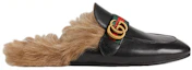 Order Gucci Double G Pluche Pantoffel Zwart 469950-D3VU0-1065