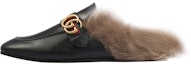 Buy Selipar Bulu Gucci Double G Hitam 469950-D3VU0-1065