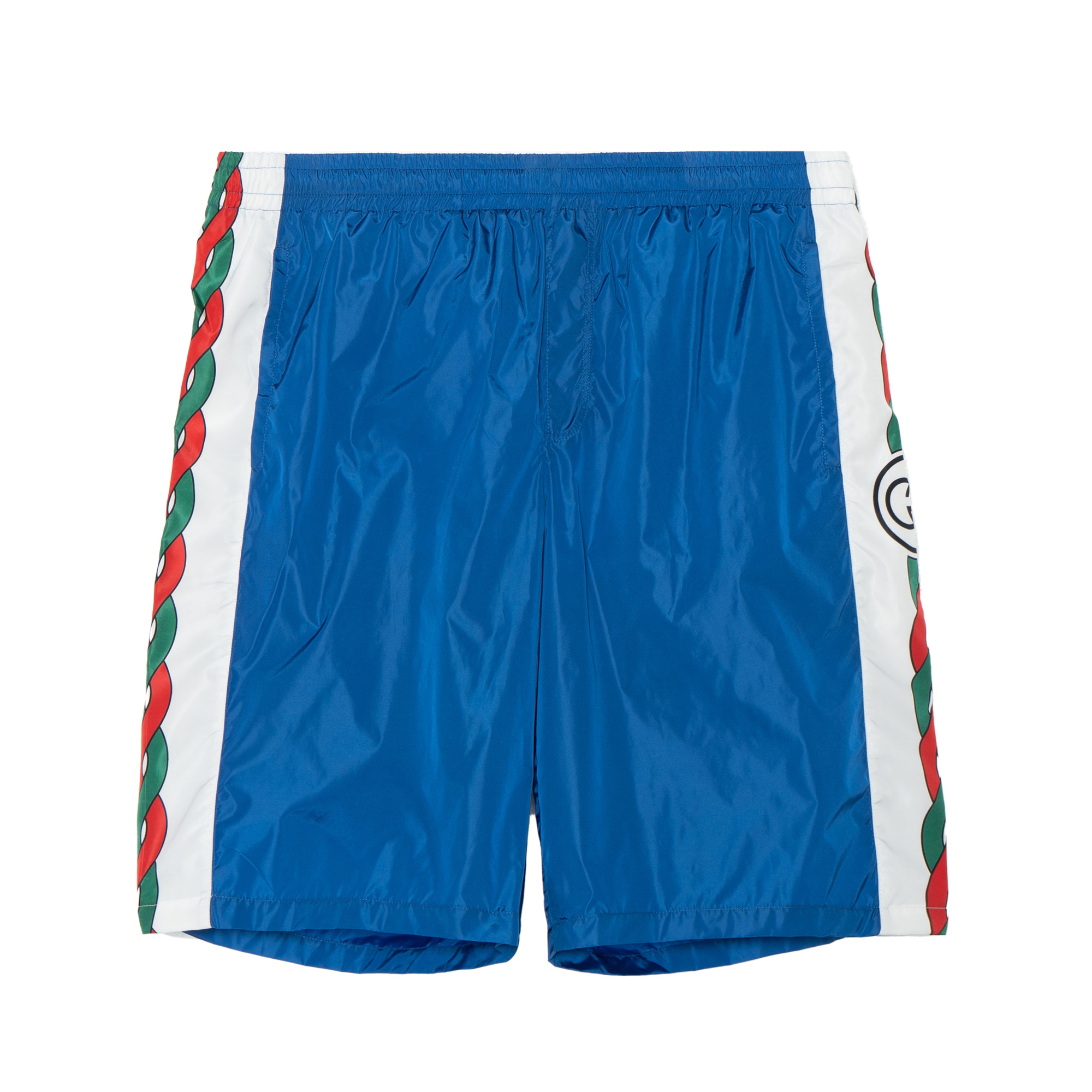 Gucci Double G Print Elastic Waist Shorts for Men - Blue 692722-XHAE1-4532
