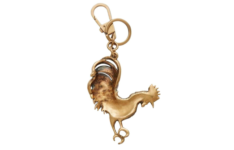 Lookbook GUCCI Double G Rooster Keychain Brown 468547-IAAKT-8811