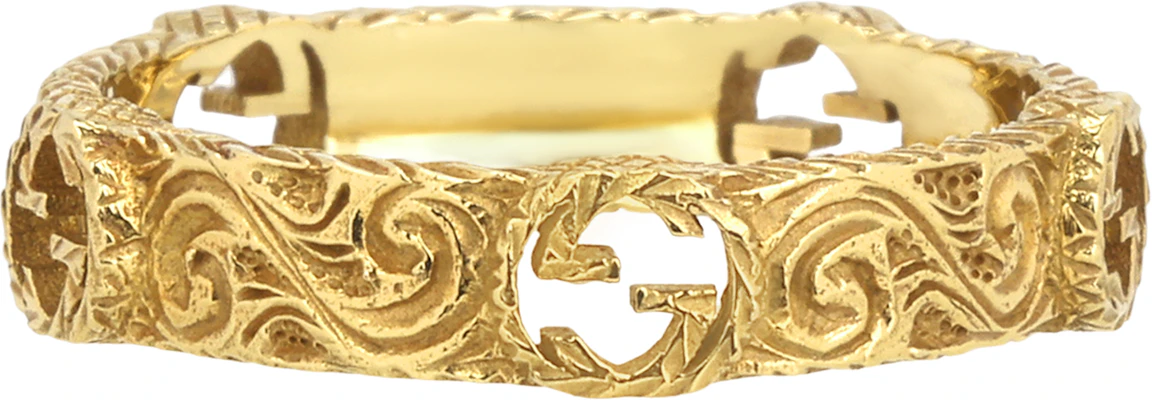 GUCCI Double G Series 18K Gold Interlocking G Ring Unisex Couple Design. 603608-J8500-8000 Lookbook GUCCI Double G Series 18K Gold Interlocking G Ring Unisex Couple Design. 603608-J8500-8000