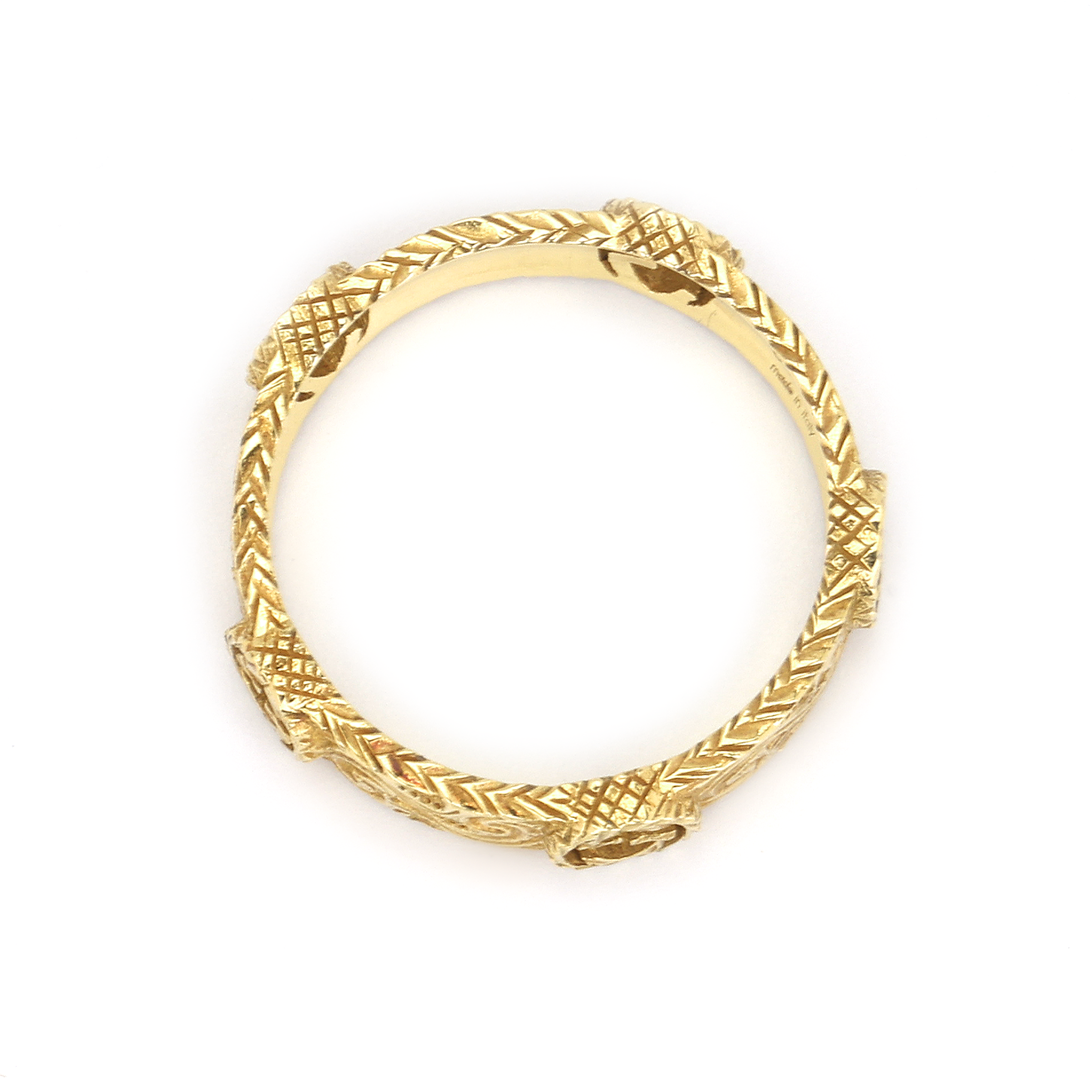 Shop GUCCI 双G系列 18K金双G戒指 情侣款男女通用设计. 603608-J8500-8000