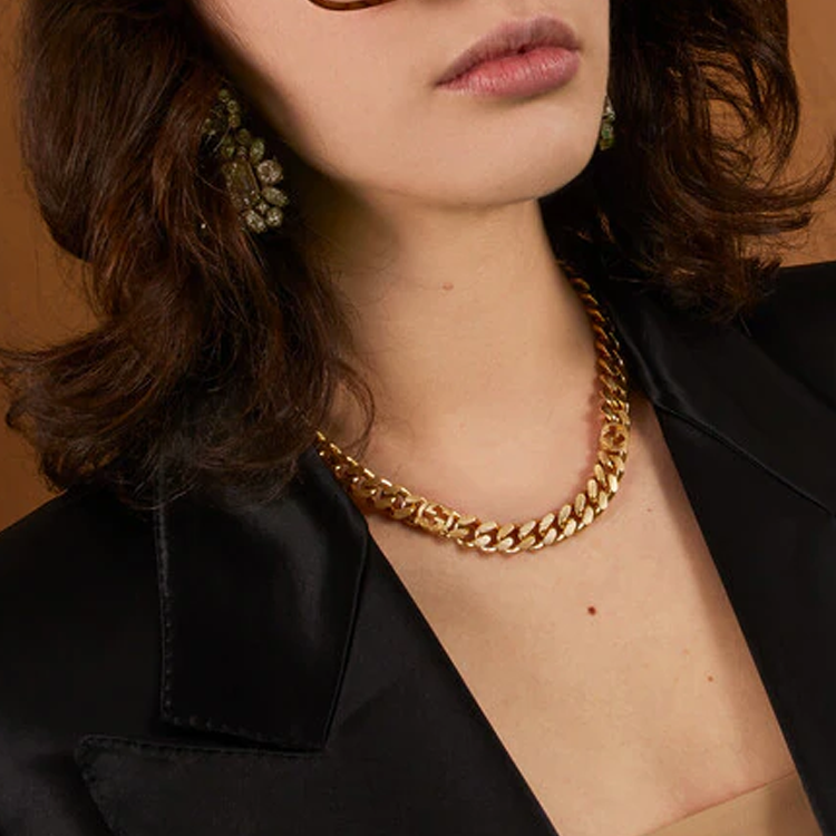 Shop GUCCI Double G系列雙G金項鍊 情侶男女款 700065I46008005