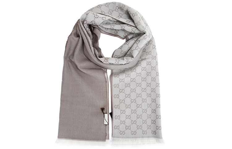 GUCCI Double G Series Reversible Fringe Wool Scarf Couples Unisex 344994-4G200-9279 圖 2