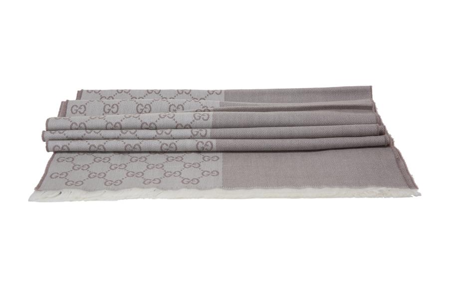 GUCCI Double G Series Reversible Fringe Wool Scarf Couples Unisex 344994-4G200-9279 圖 4