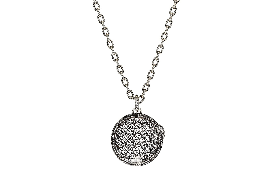 Lookbook Collar GUCCI Doble G Serie Estiloso y Cómodo de Plata 925 para Hombres. 577330-J8400-0811