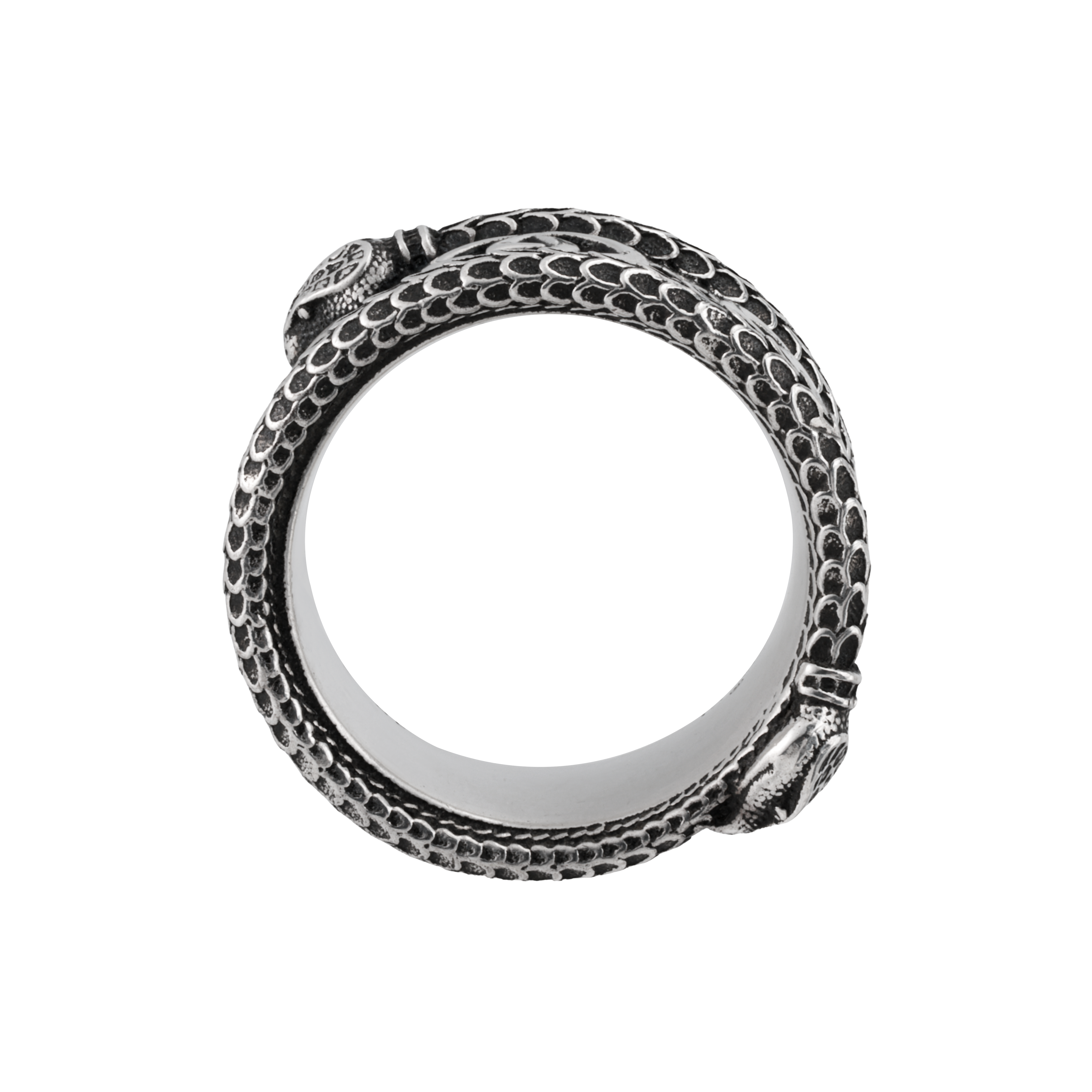 GUCCI Double G Serpentine 3D Stripe 925 Silver Ring 577201-J8400-0811 圖 4